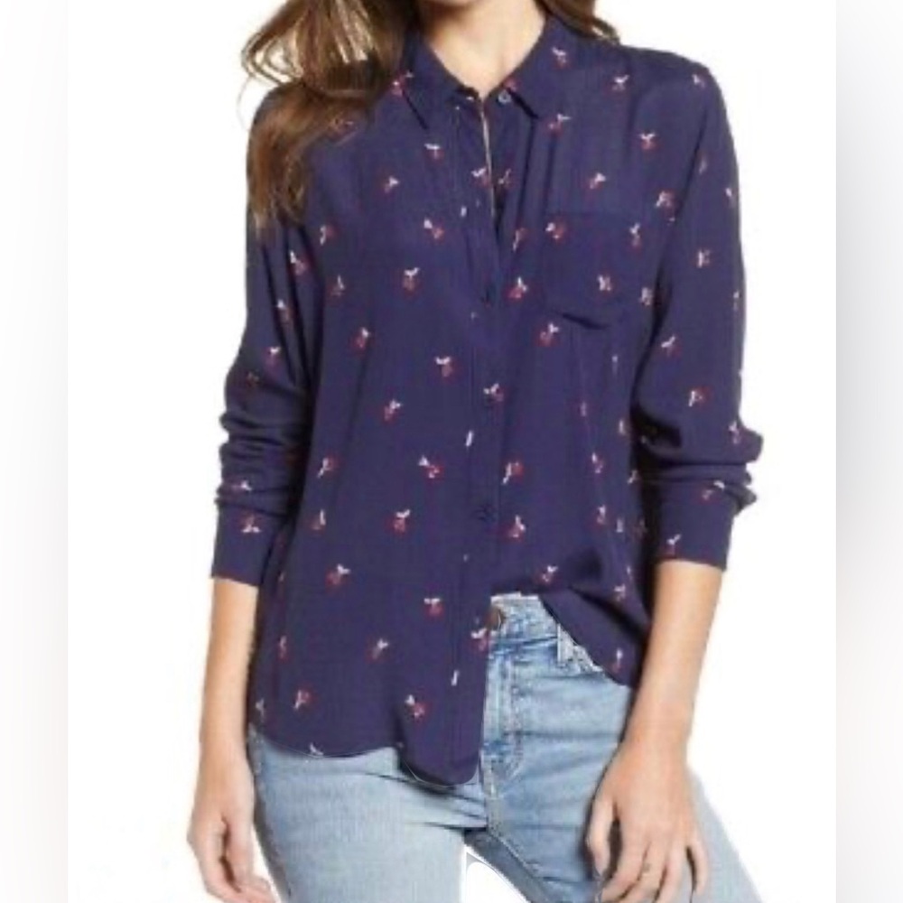 Rails Kate Navy Cherries Shirt